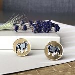 Inlaid British Bulldog Cufflinks–Gold & Silver by Mojiana