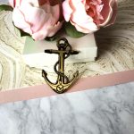 Large Anchor Brooch– Gold & Black by Mojiana