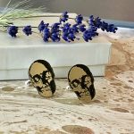 Skull Cufflinks– Gold & Black by Mojiana