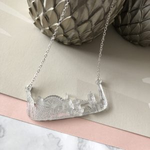 London Skyline Necklace – Silver by Mojiana