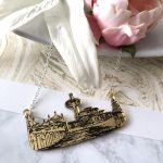 Brighton Skyline Necklace – Gold & Black by Mojiana