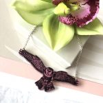 Owl Necklace -Pink & Black by Mojiana