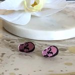 Skull Earrings– Pink & Black by Mojiana