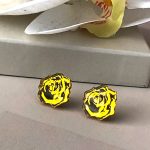 British Rose Earrings– Yellow & Black by Mojiana